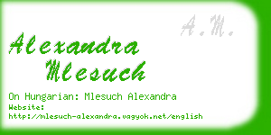 alexandra mlesuch business card